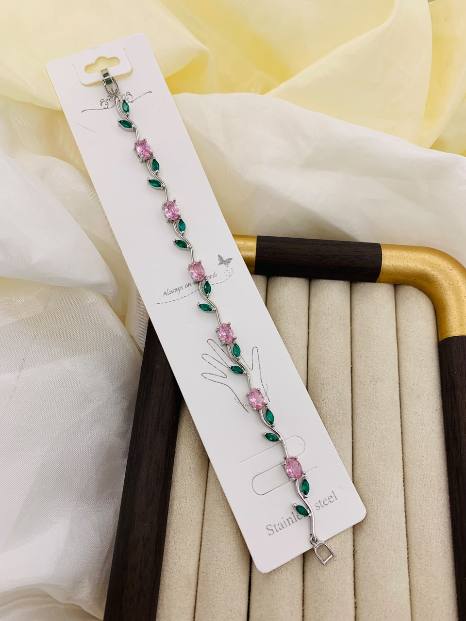 Elegant Blossom Stone Bracelet