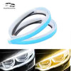 2 Pcs Audi-Style Flexible DRL Headlight Strips | LED Daytime Running Lights with Sequential Turn Ind