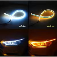 Audi-Style Flexible DRL Headlight Strips | LED Daytime Running Lights with Sequential Turn Ind