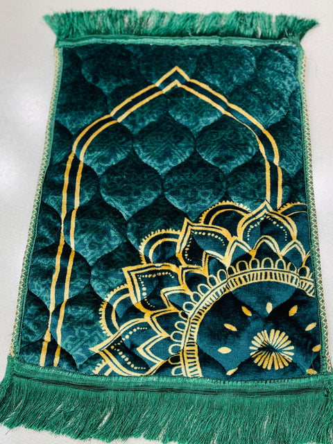 ZAZUNEST-Soft Velvet Kids Prayer Mat Children Prayer Rug Janamaz