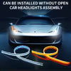 2 Pcs Audi-Style Flexible DRL Headlight Strips | LED Daytime Running Lights with Sequential Turn Ind