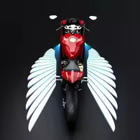 2 PCS Wings Light for Bike and Car Rearview Mirror Welcome Lights,
