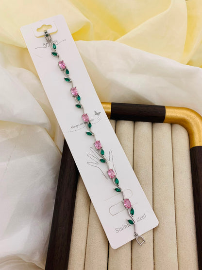 Elegant Blossom Stone Bracelet