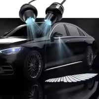 2 PCS Wings Light for Bike and Car Rearview Mirror Welcome Lights,