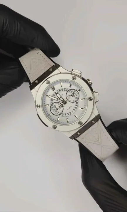 Luxury Skeleton Chronograph Style Watch for Men & Boys – Automatic Look Rubber Strap Wrist Watch | Premium Stainless Steel Case, Working Date Display, Bold Sports & Business Design