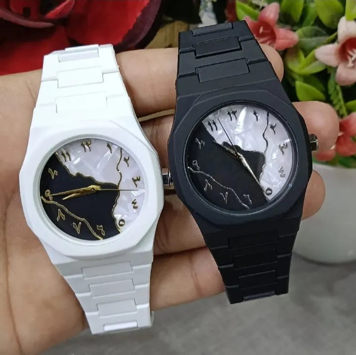 Aura watch marble Design Black and White Aura watch