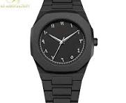 Black Arabic Aura Watch  with boX For Men – Elegant Design, Arabic Numerals, Premium Quartz Movement