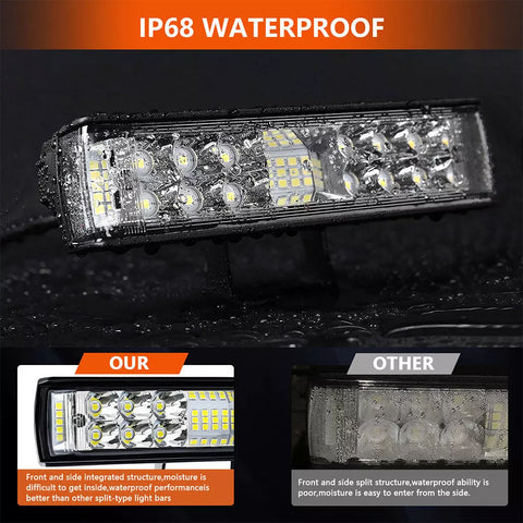6 Inch Waterproof LED Flood Driving Light Bar Car